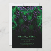 Floral Gothique Lumineuse Mariage Vert Handfasting