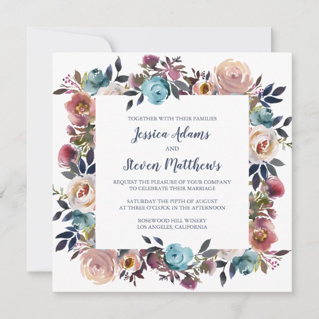 Invitation Floral Grace Mariage (Devant)