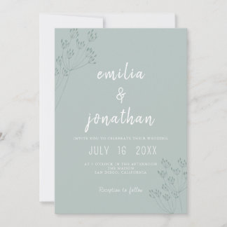 Invitation Floral Greenery Wedding