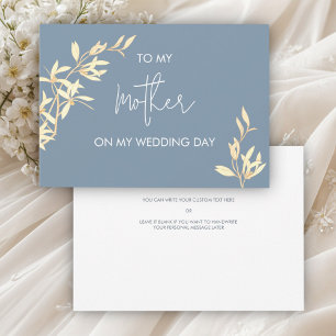 Invitation Floral intemporel à ma mère le jour de mon mariage