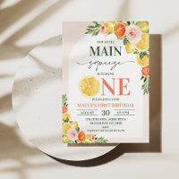 Floral Lemon Orange Notre principal Squeeze 1er an