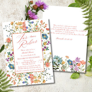 Invitation Floral Loin au-dessus de Rubies Proverbes 31 Fête 