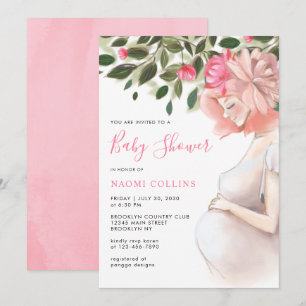 Invitation Floral mère mère mère mère mère mère Baby shower