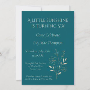 Invitation Floral Minimaliste Élégant