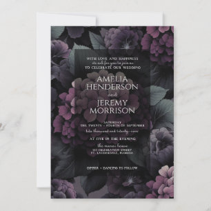 Invitation Floral Moody violet