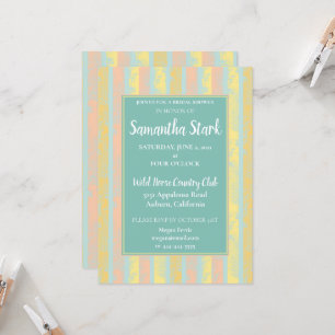 Invitation Floral Pastel Douche nuptiale