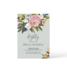Floral peint 80e anniversaire