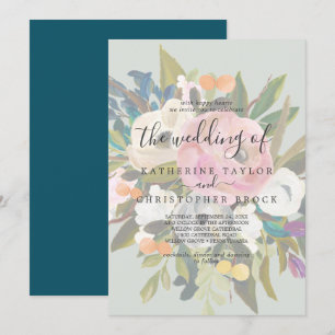 Invitation Floral peint   Le Mariage De