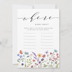 Invitation Floral printemps été où étaient-ils jeu nuptial