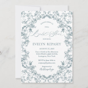 Invitation Floral Romance Chinoiserie Fête des mariées Vintag