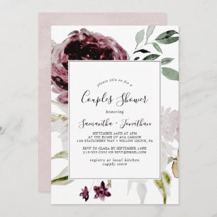 Invitation Floral Romance Couples Douche