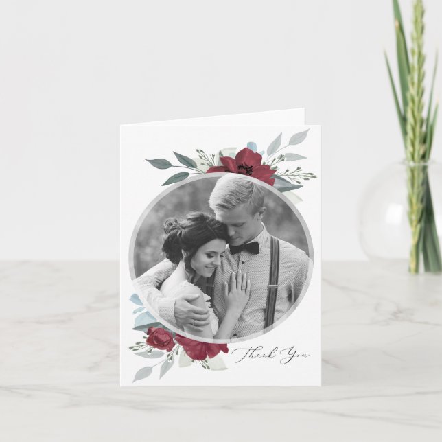 Invitation Floral Romance Merci (Devant)