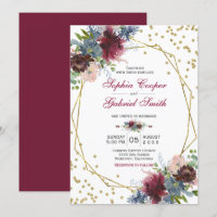 Floral rose de la marine de Bourgogne | Mariage Go