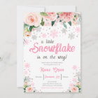 Floral rose Un Petit Baby shower Flocon De Neige