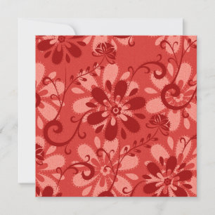 Invitation Floral rouge Abstrait