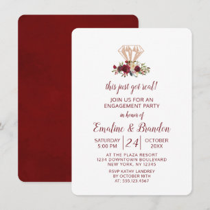 Invitation Floral Rouge, Ça Vient D'Être Une Véritable Partie