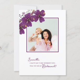 Invitation Floral Serez-Vous Ma Proposition De Servante D'Épo