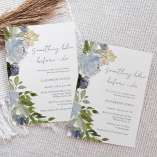 Invitation Floral Something Blue Before I Do Baby Shower de M