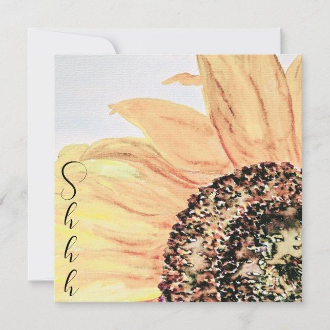 Invitation Floral Sunflower Surprise fête d'anniversaire (Devant)