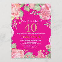 Floral Surprise 40e anniversaire Or et rose chaud