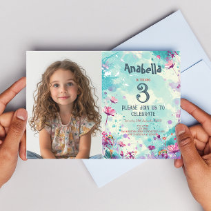 Invitation Floral Thème Anniversaire