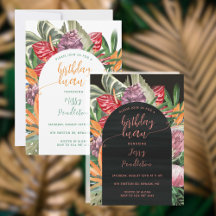 Floral tropical Luau 2 Anniversaire