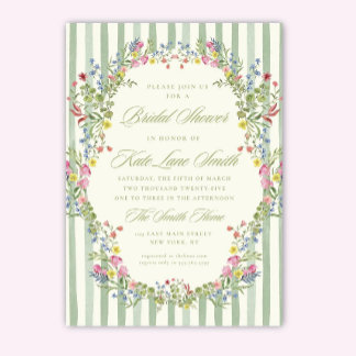 Invitation Floral Vintage Bridal Shower Invitation: Editable 