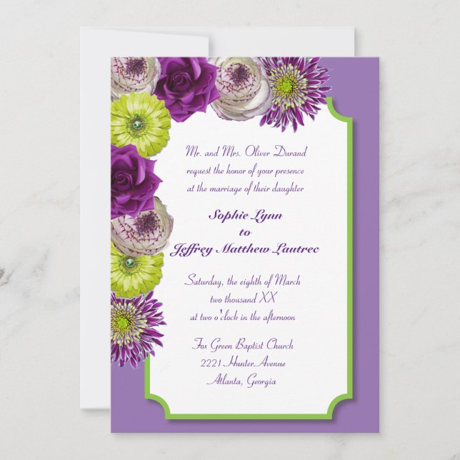 Invitation Floral Window (Devant)