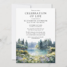 Floral Woodland Lake Celebration Of Life Funeral