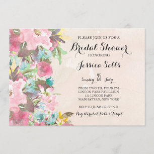 Invitation florale brillante