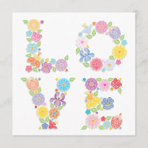 Invitation florale d'AMOUR
