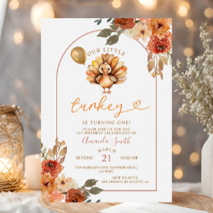 Invitation florale d'anniversaire Bohème Arch auto