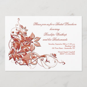 Invitation florale d'automne abstrait
