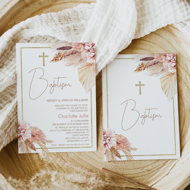 Invitation florale de Boho Brown (Créateur téléchargé)