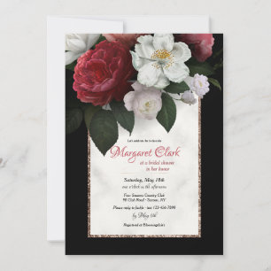 Invitation florale de Fête de la mariée de rêves