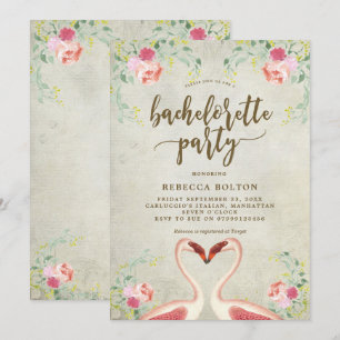 invitation florale de partie de bachelorett de
