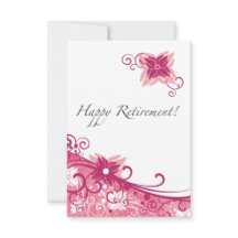 Invitation florale de partie de retraite de remous
