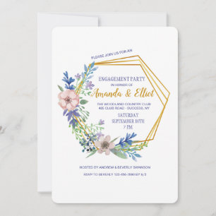 Invitation florale de polygone