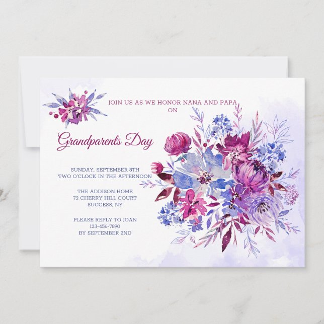 Invitation florale de Protea d'aquarelle (Devant)