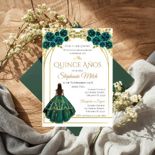Invitation florale de Quinceanera mexicaine avec v