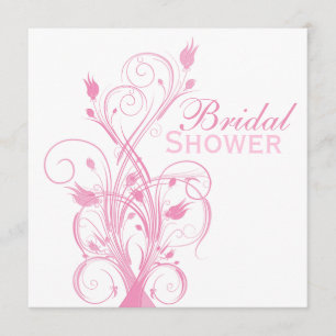 Invitation florale de rose et blanche de Fête de