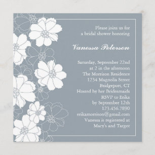 Invitation florale élégante de Fête de la mariée