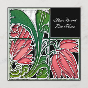 Invitation florale faite sur commande de partie