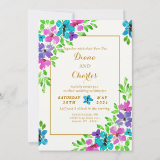 Invitation florale mixte
