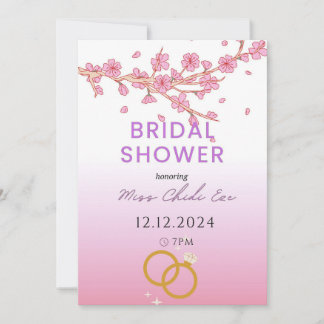 Invitation Florale moderne de douche nuptiale