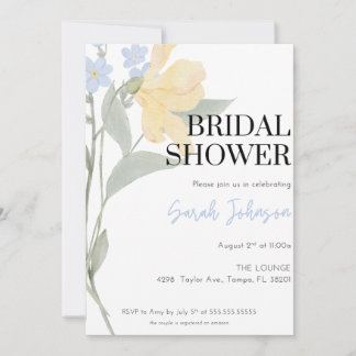 Invitation Florale moderne de douche nuptiale