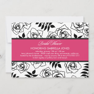 Invitation Florale moderne de douche nuptiale (ros