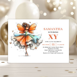 Invitation florale pour les 5 ans de la mignonne f