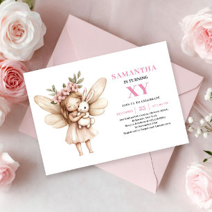 Invitation florale pour les 9 ans de la Fée Rose F