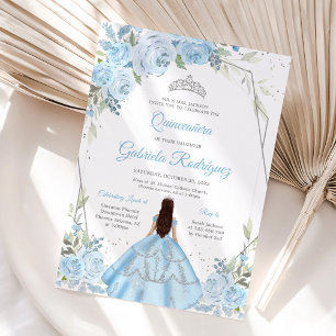 Invitation florale pour Quinceanera